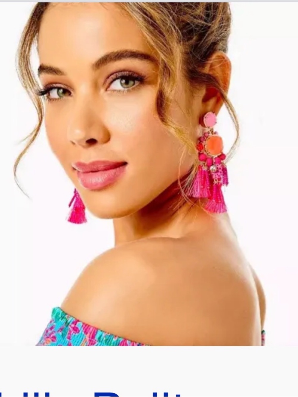 Lilly Pulitzer Waterside Earrings in KITSCHY CORAL New!
